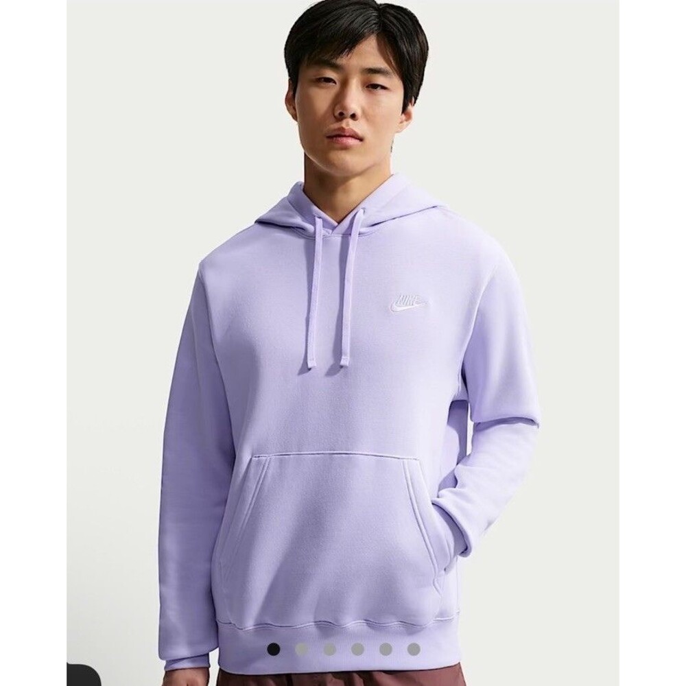 Nike Mens Sportswear Pullover Fleece Lined Hoodie Sz Lrg BV2654-538 Amethyst